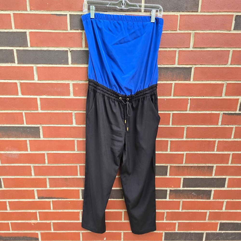 Express Women's XS Tube Jumpsuit Black Blue